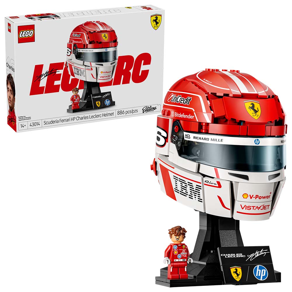 LEGO EDITIONS Scuderia Ferrari HP: Casco de Charles Leclerc 43014, sets de construcción