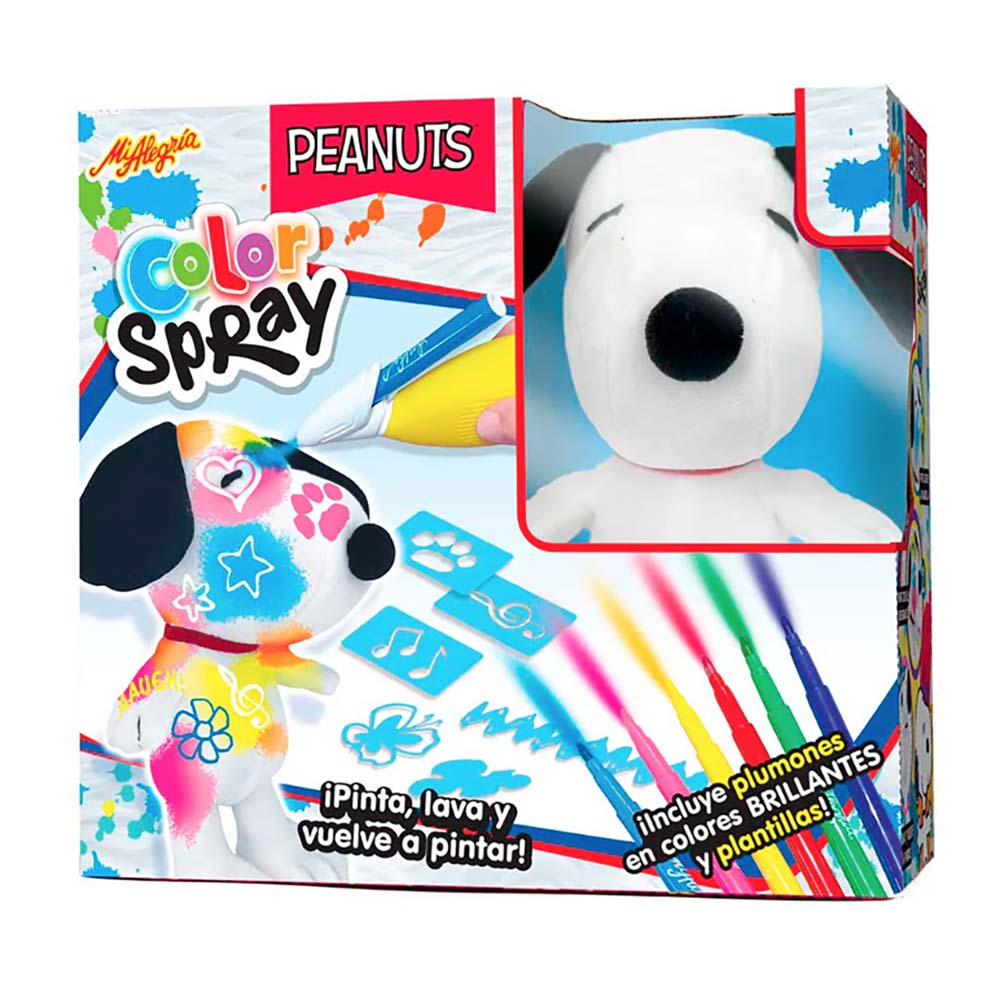 Peluche Snoopy Color Spray Mi Alegría, manualidades y creatividad