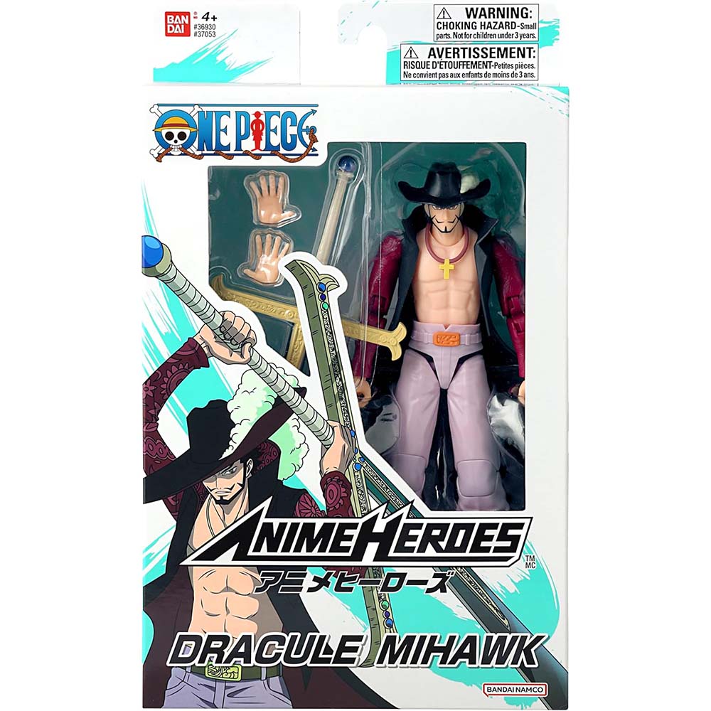 Anime Heroes One Piece - Dracule Mihawk 6.5" 36930, figuras de acción