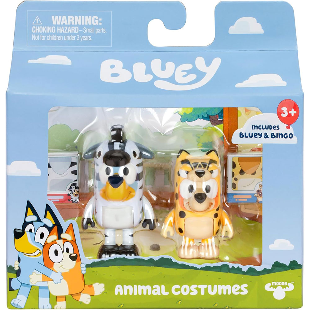 Bluey Figuras 2pk - Animal Costumes 87458, figuras de colección