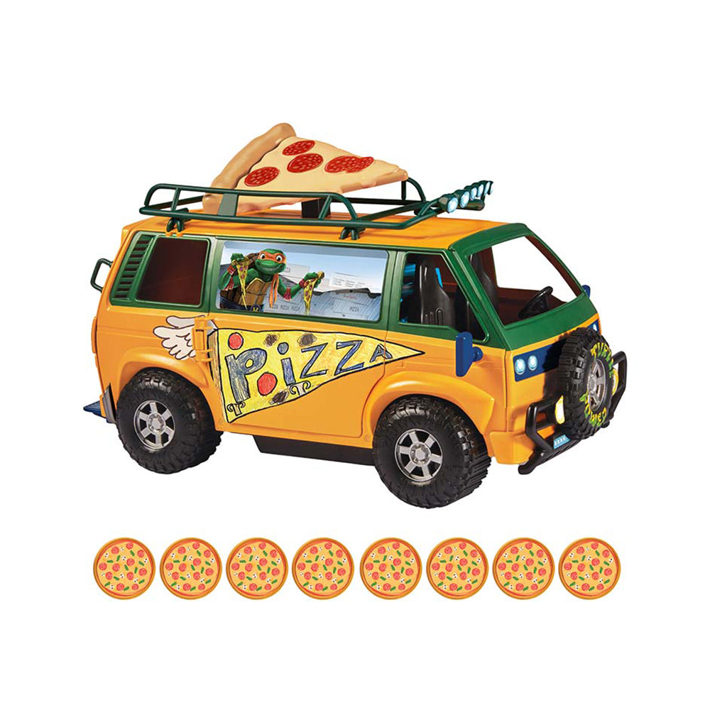 Van de Pizza con Lanzador Tortugas Ninja Caos Mutante 89761: Figura de acción - Edad 4+
