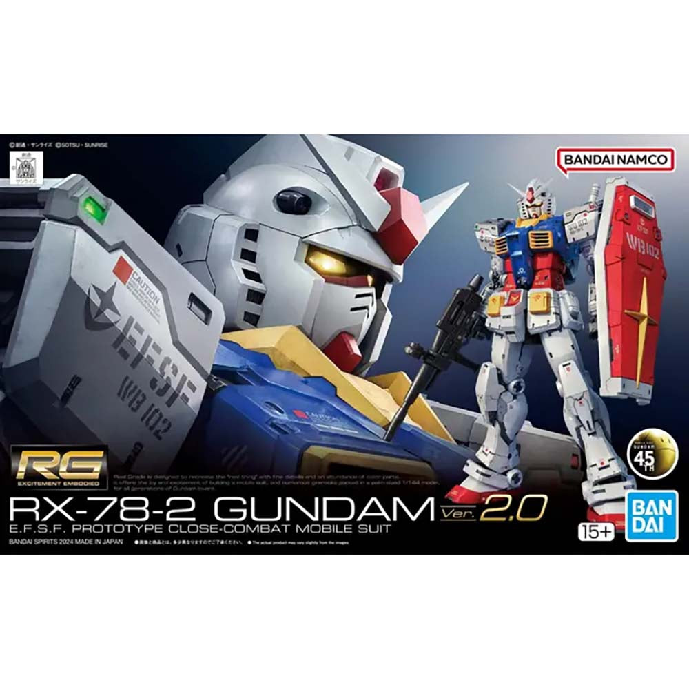 Bandai 1/144 RG RX-78-2 Gundam Ver.2.0 2700762 - Edad 16+