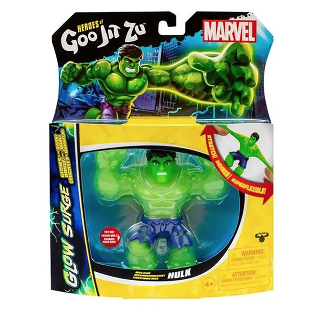 Heroes of Goo Jit Zu Goo Jitzu Glow Surge Marvel Figura de Accion Hulk 15018 - Edad 4+