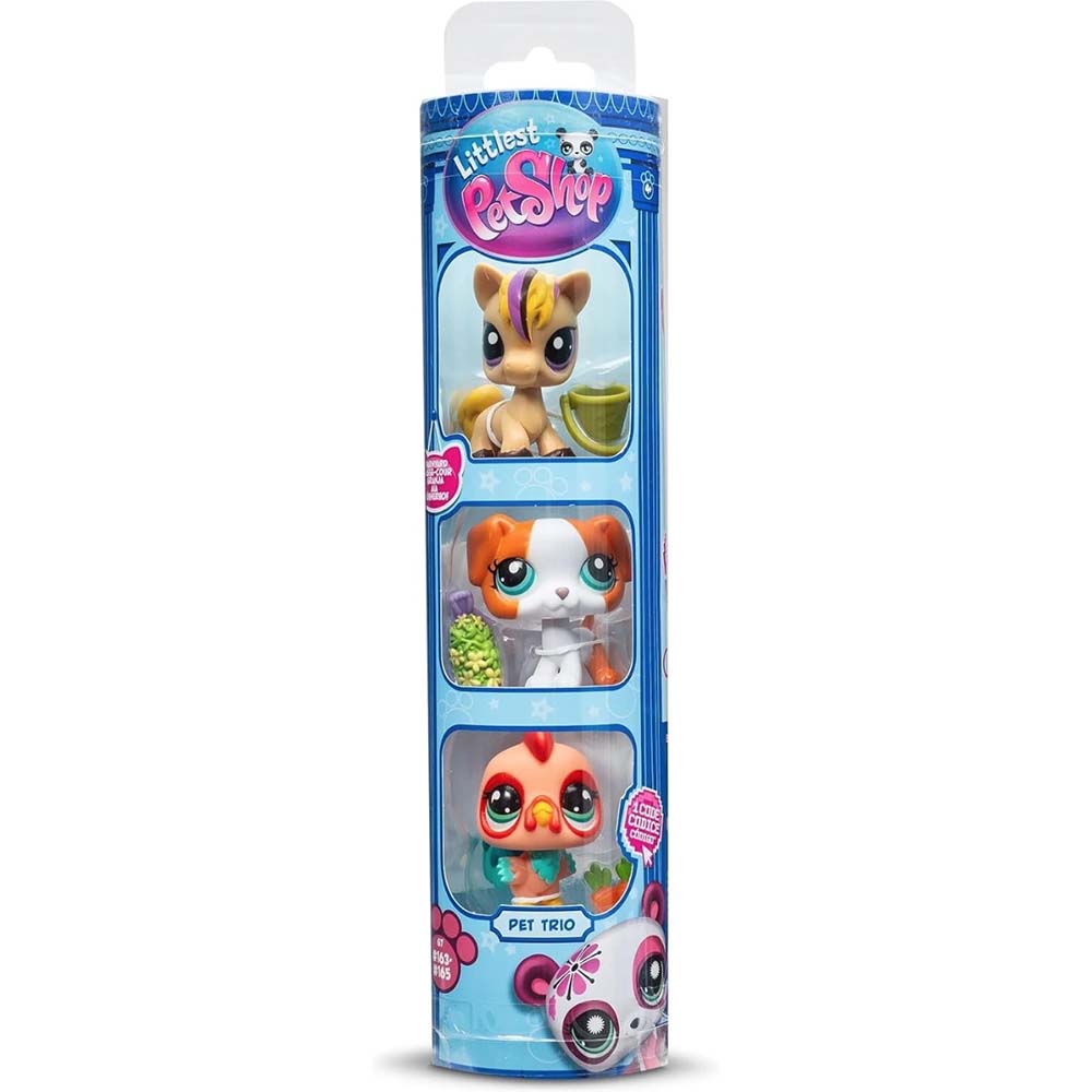 Littlest Pet Shop Series 4 Pet Trio Tube Barnyard Pets 32081, figuras de animales