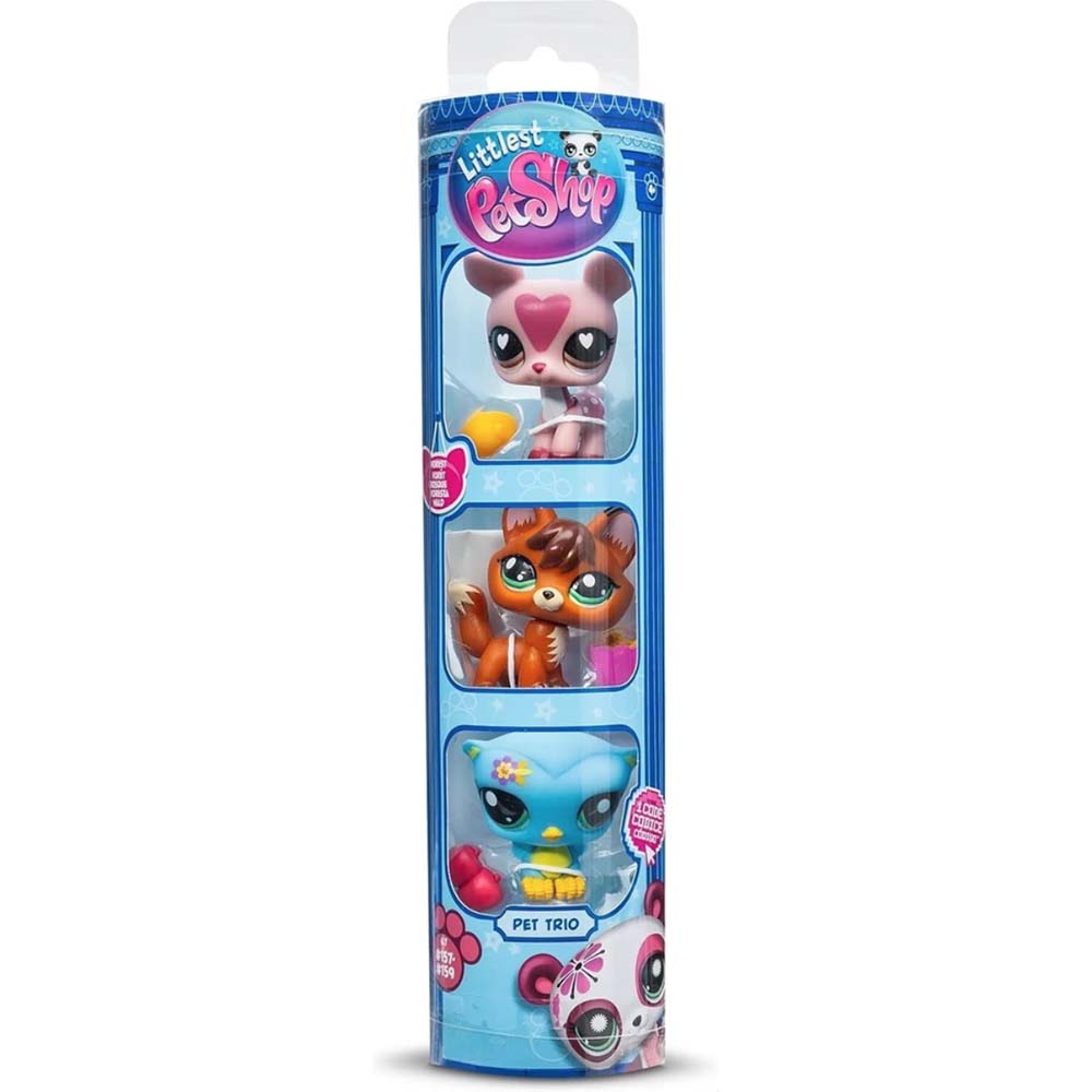 Littlest Pet Shop Series 4 Pet Trio Tube Forest Pets 32081, figuras de animales