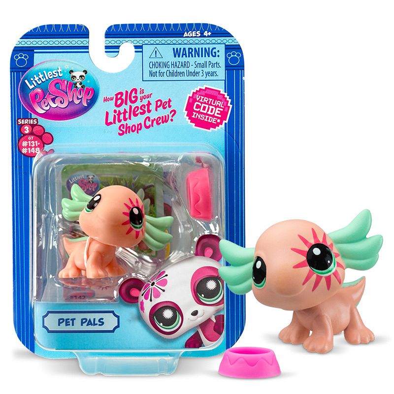 Littlest Pet Shop serie 3 Mascota #142 Ajolote 32097, figuras de animales