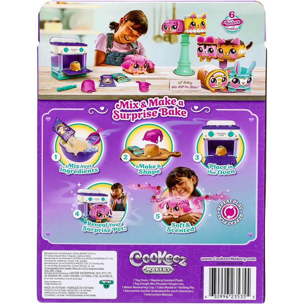 Cookeez Makery Lil' Bakez Horno Mascota Sorpresa 31061, peluches