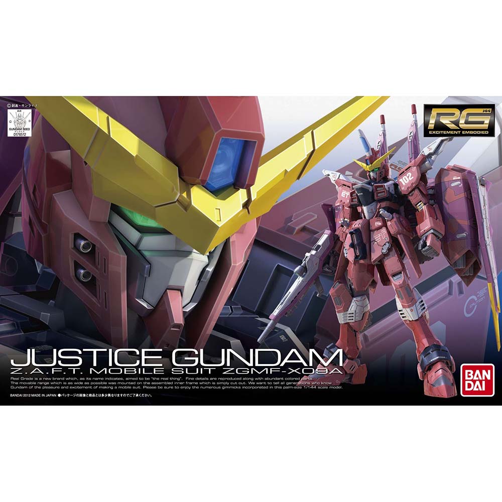 Bandai Hobby No.09 Justice Gundam Seed 1/144-Real Grade, modelos para armar