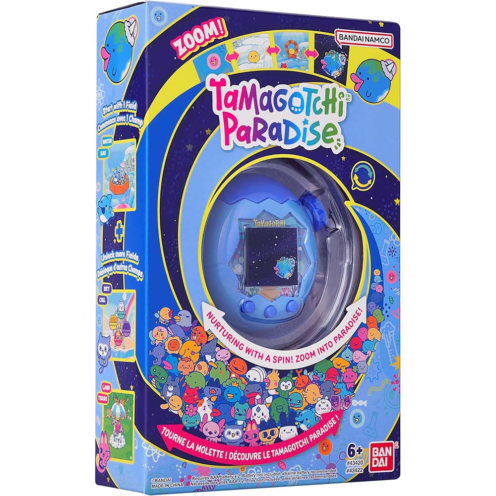 Tamagotchi Paradise Azul 43420, juguetes interactivos