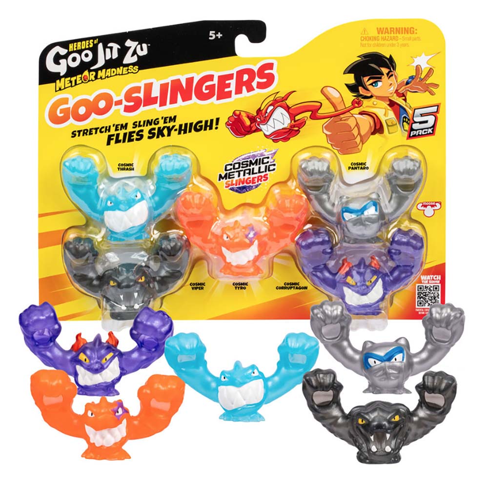 Héroes De Goo Jit Zu Meteor Madness Goo Slingers Paquete De 5 15082, figuras de acción