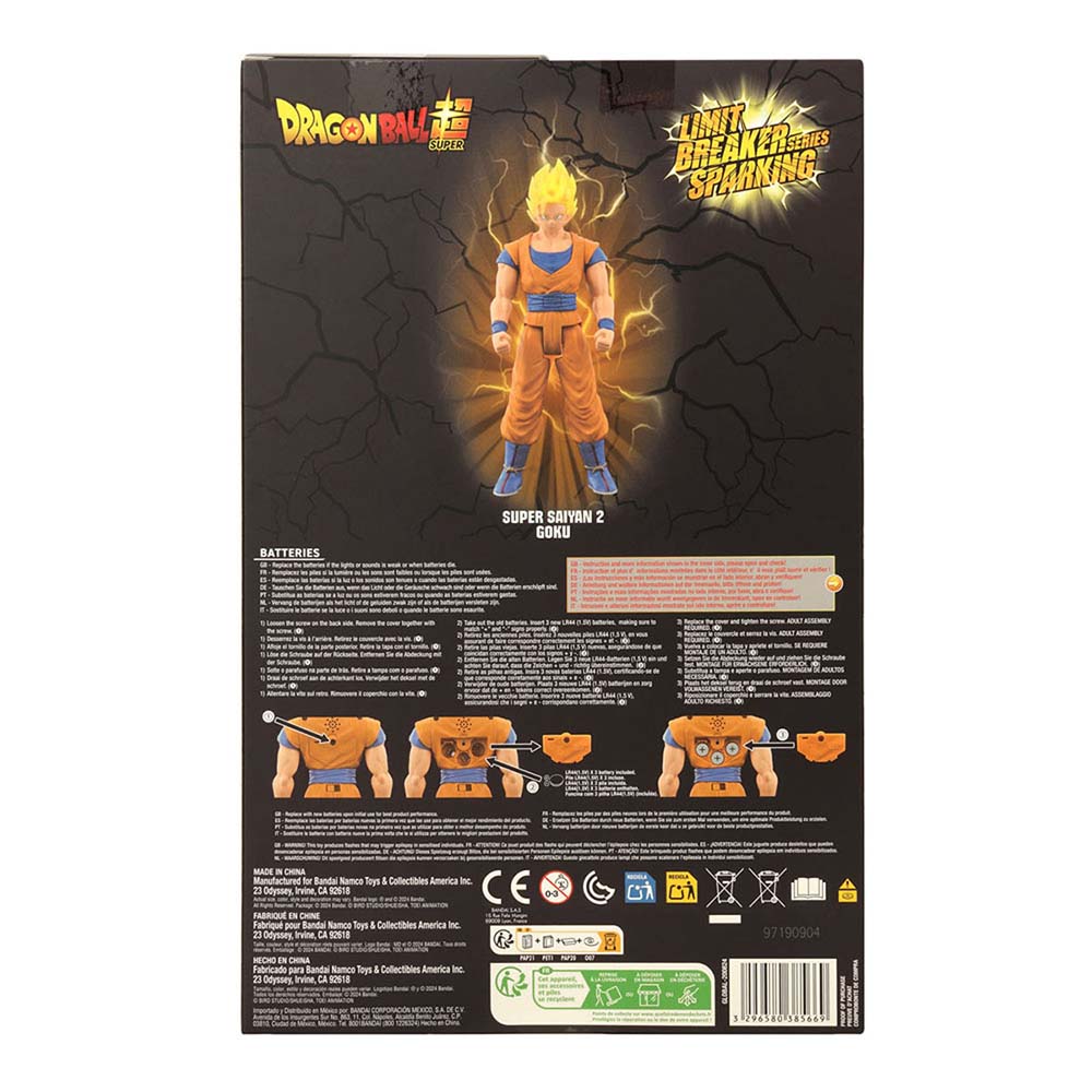Limit Breaker Series Dragon Ball Super Saiyan 2 Goku Sparking de 30 cm, figuras de acción