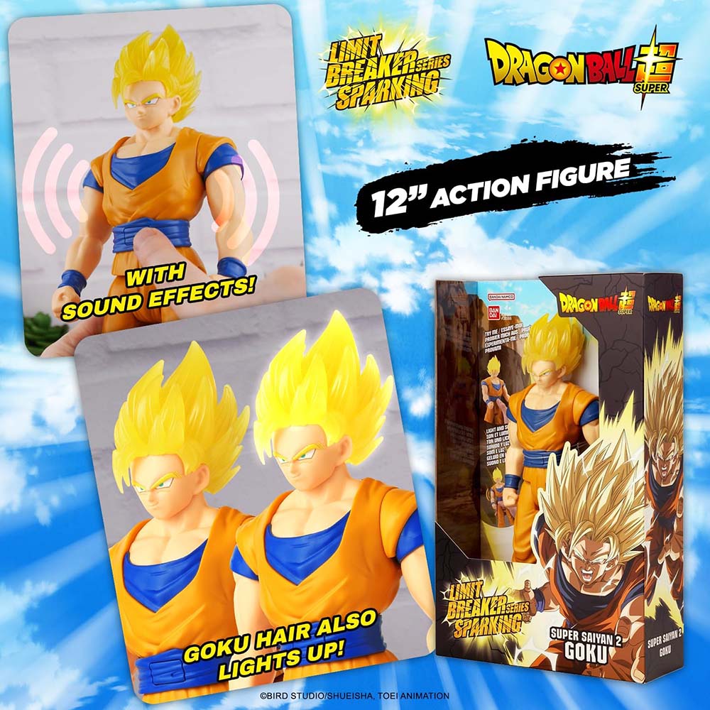 Limit Breaker Series Dragon Ball Super Saiyan 2 Goku Sparking de 30 cm, figuras de acción