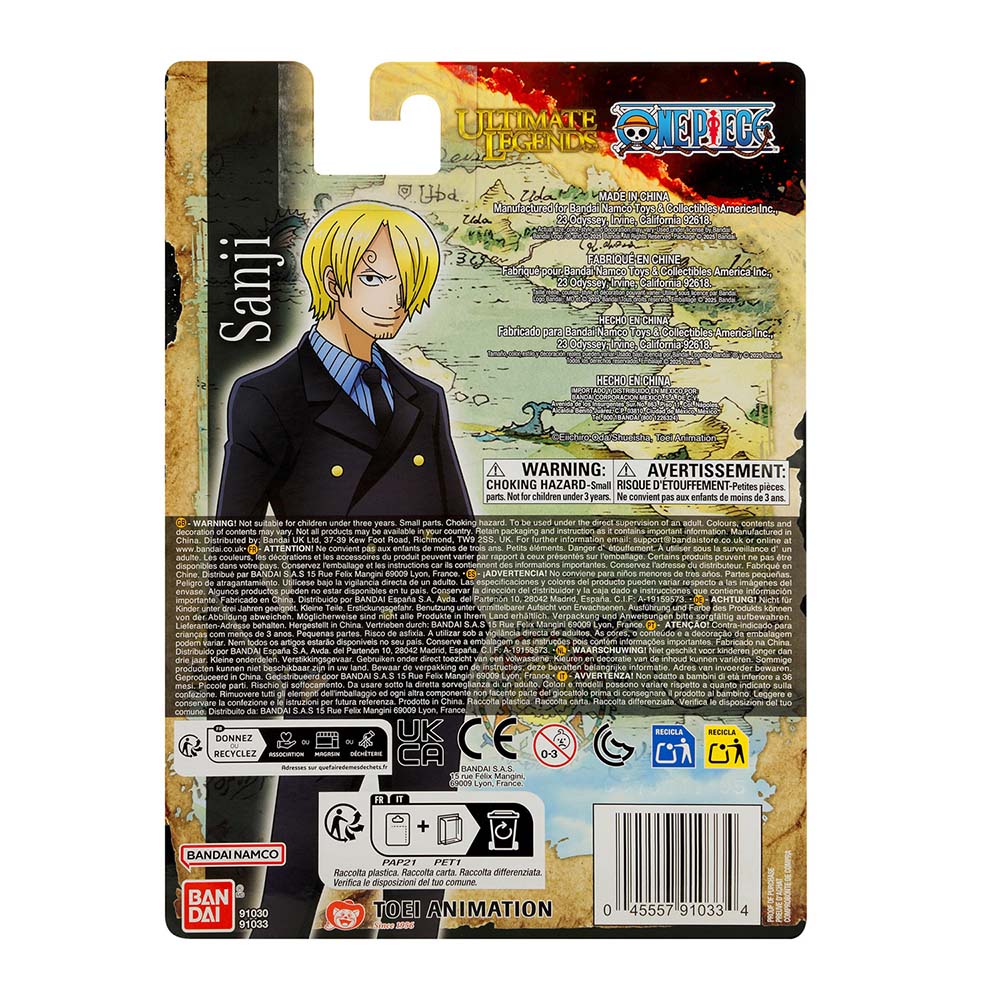Ultimate Legends One Piece – Sanji 5 Pulgadas, figuras de acción