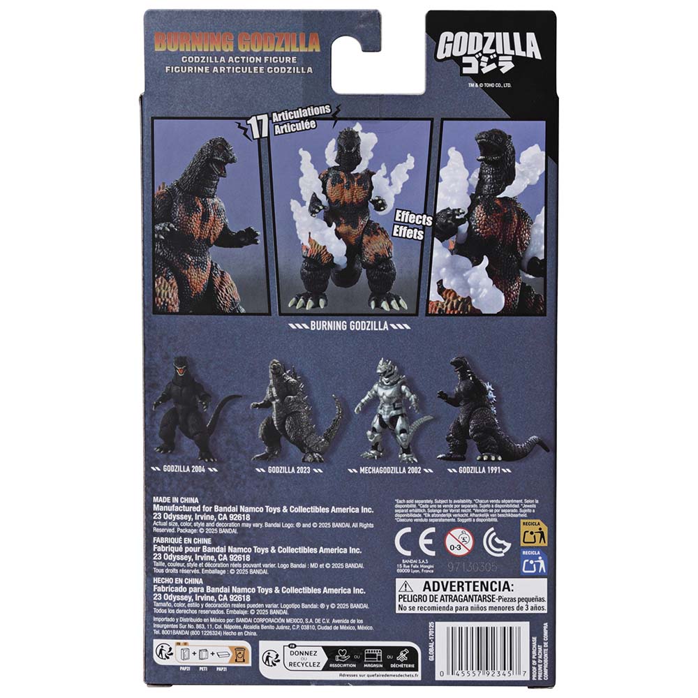 Bandai Namco Burning Godzilla de 13 cm 92345, figuras de acción
