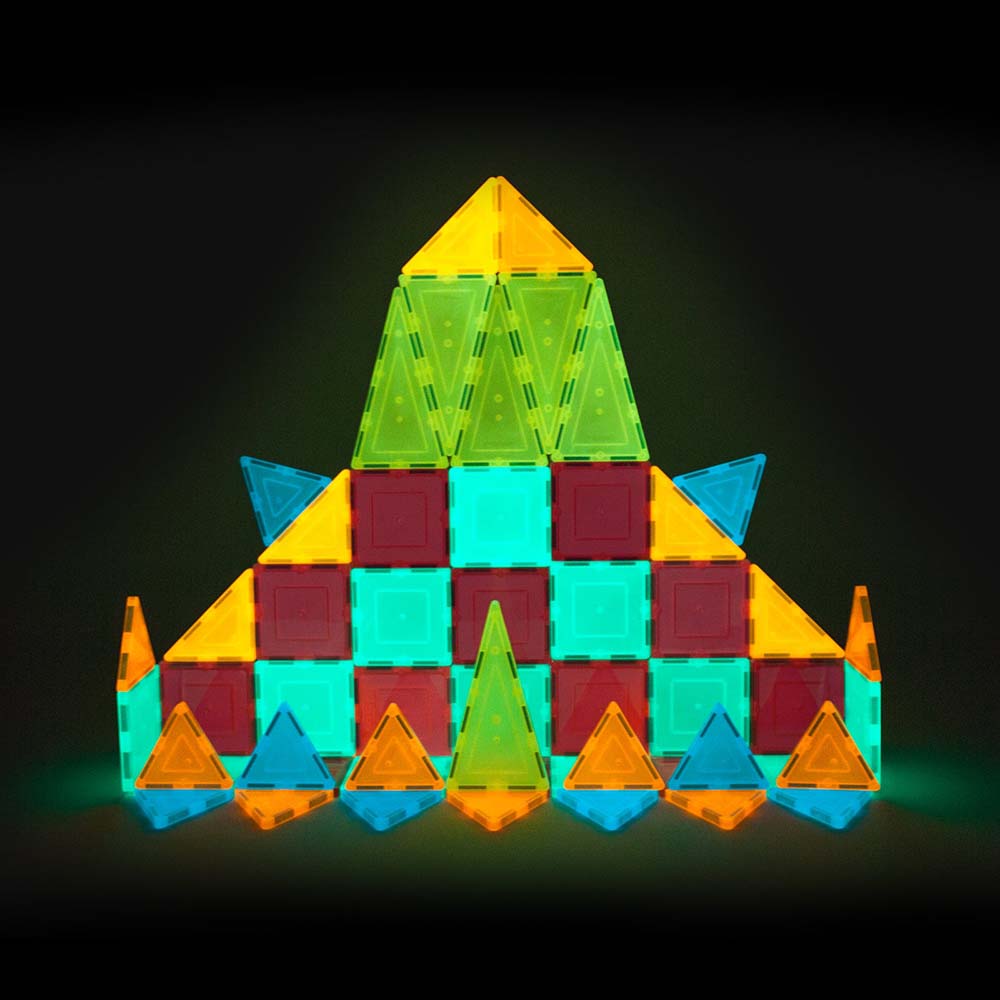 PicassoTiles PT60-GID – Set Magnético Brilla en la Oscuridad (60 Piezas), sets de construcción