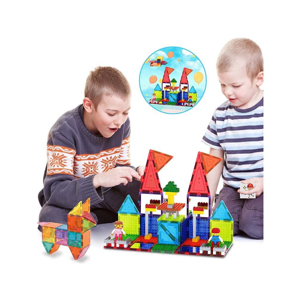 PicassoTiles PTL333 – Set Combinado Magnético y de Bloques (333 Piezas), sets de construcción