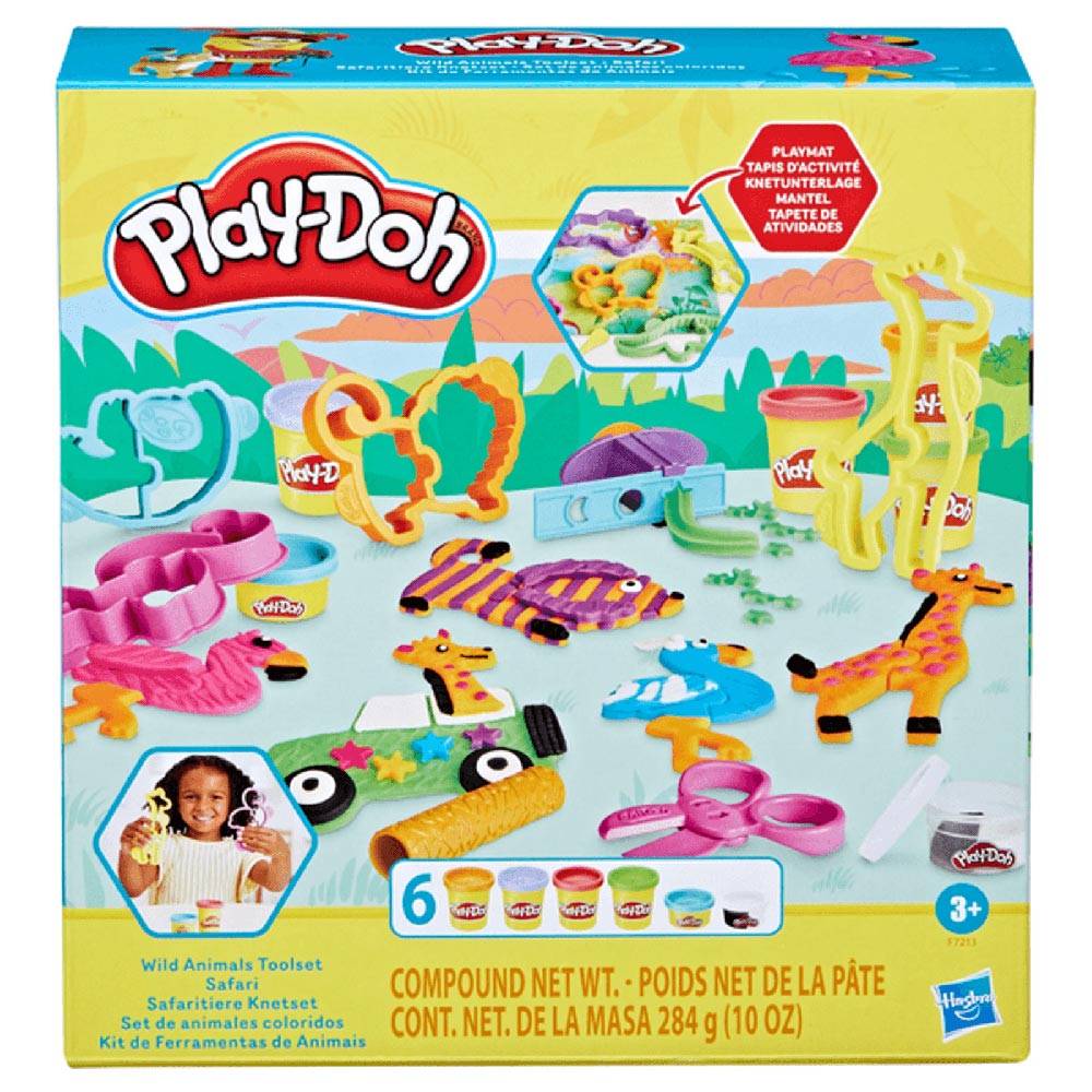 Play Doh Set de Animales Coloridos F7213: Set de masa moldeable - Edad 3+