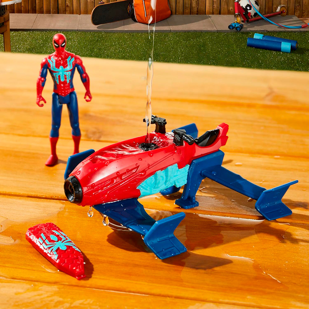 Marvel Spider-Man Web Splashers Vehicle F8967: Figura de acción - Edad 4+