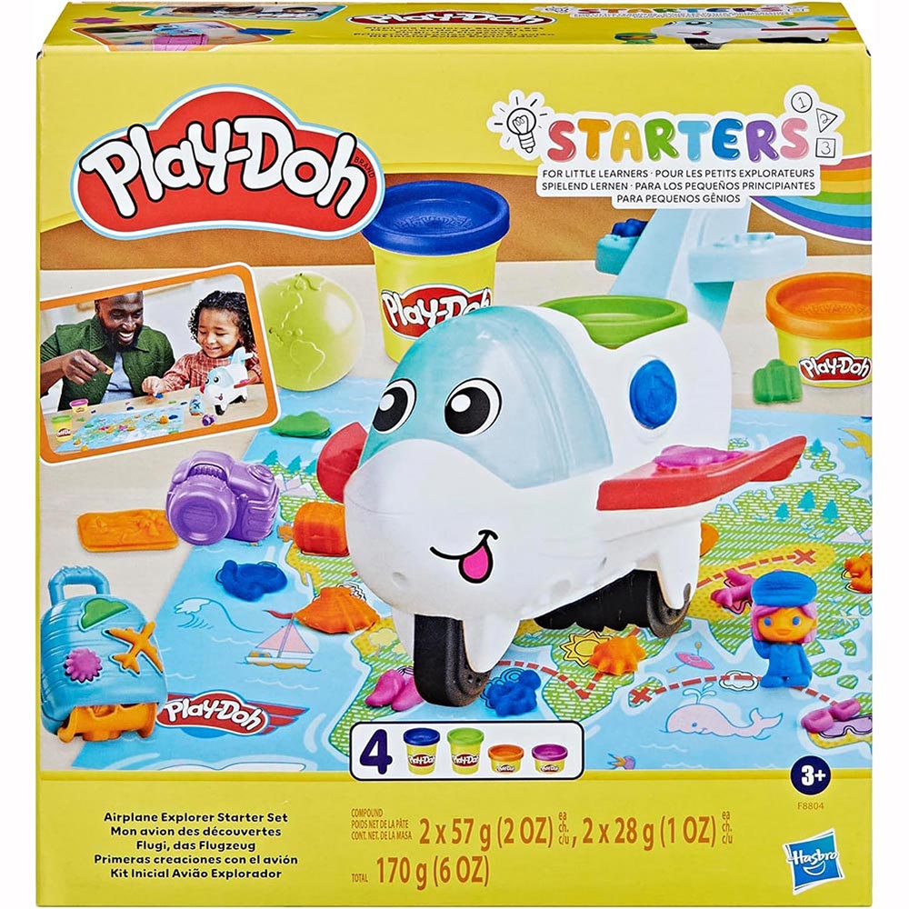 Play-Doh Airplane Explorer Starter Set F8804: Set de masa moldeable - Edad 3+