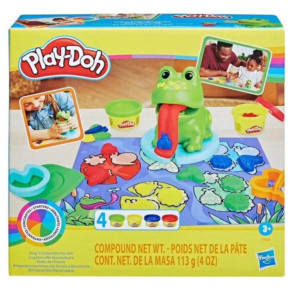 Play-Doh Frog and Colors Starter Set F6926: Set de masa moldeable - Edad 3+