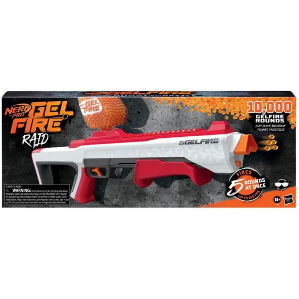 Nerf Gelfire Raid F7634: Lanzador de juguete - Edad 14+