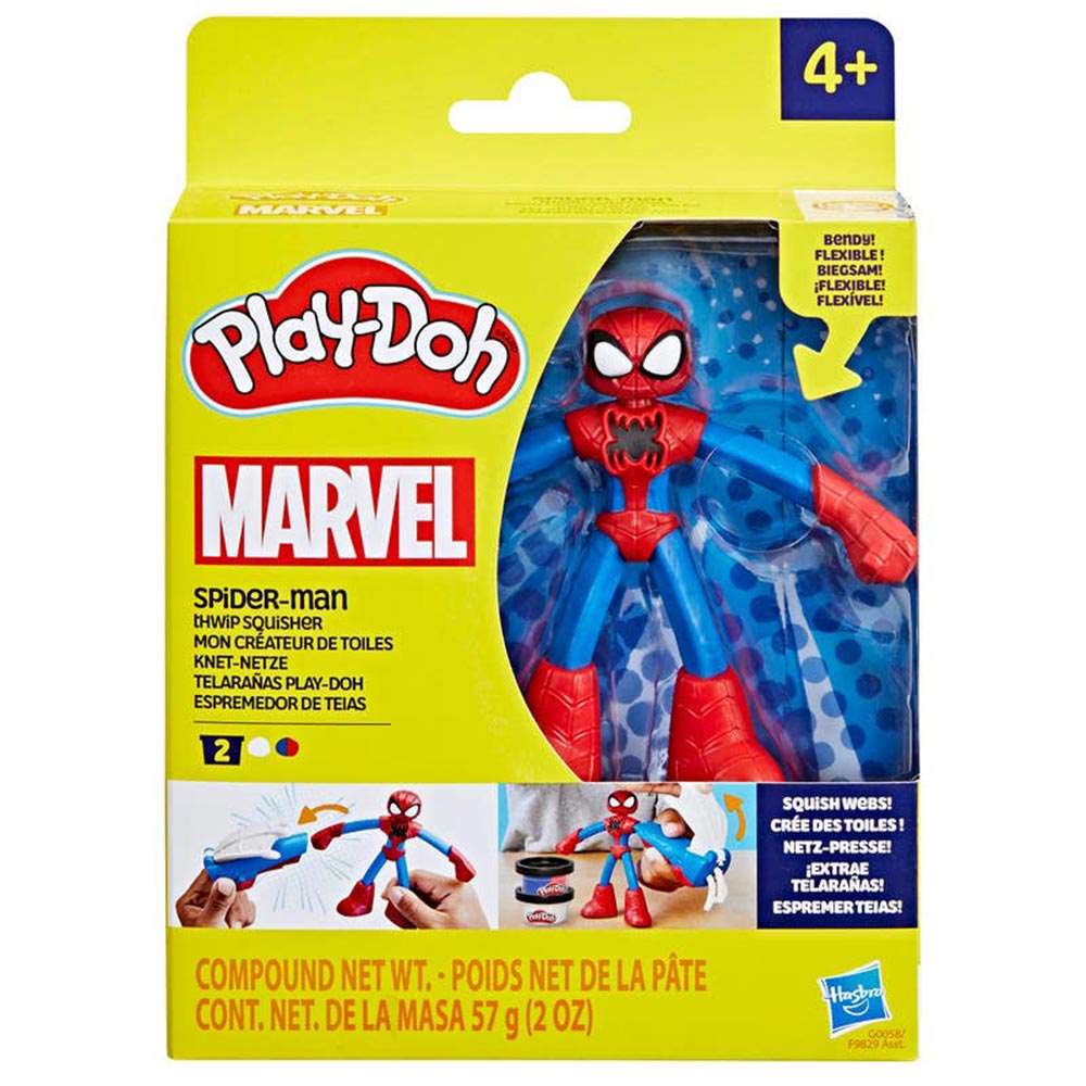 Play-Doh Marvel Spider Man Telarañas F9829: Set de masa moldeable - Edad 3+