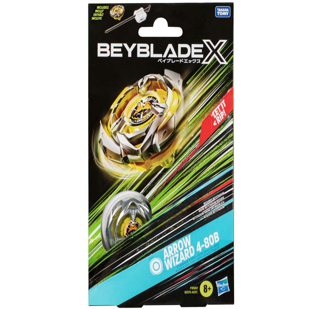 Beyblade X Arrow Wizard 4-80B G0175: Trompo de destreza - Edad 8+