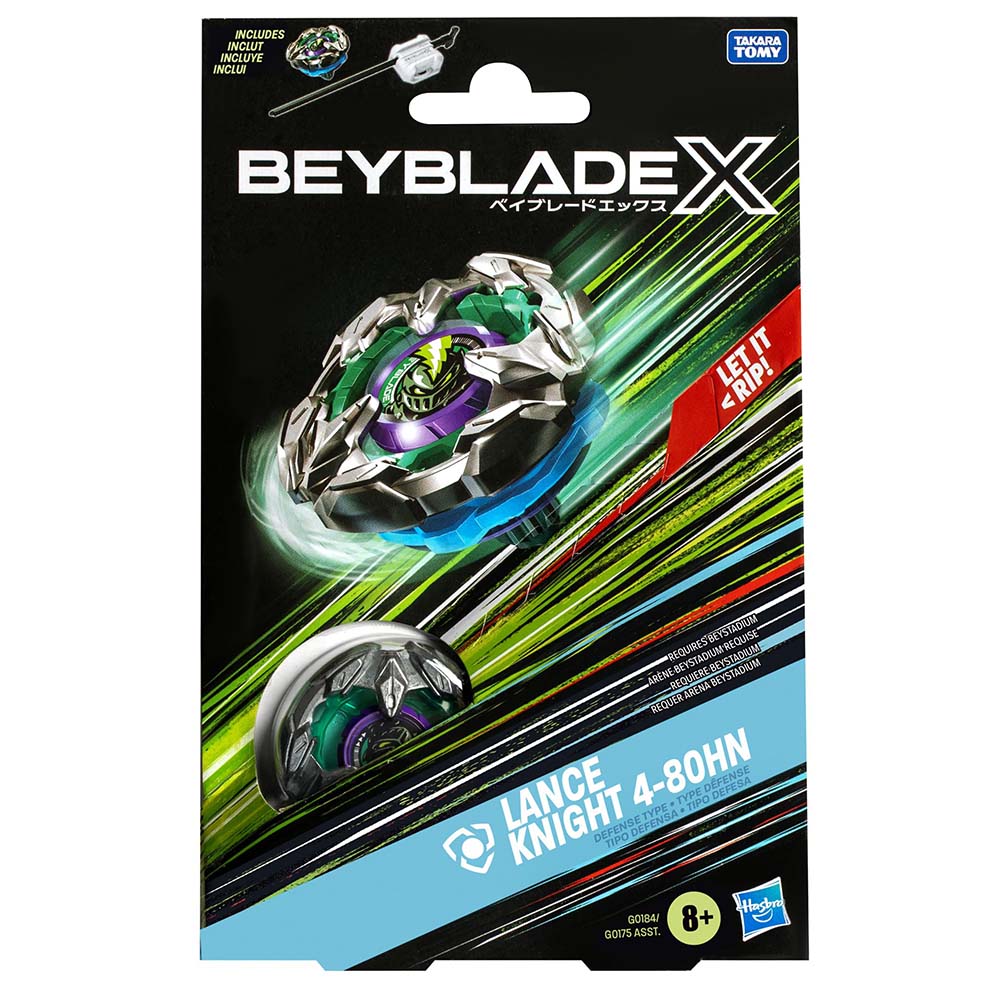 Beyblade X Lance Knight 4-80HN G0175: Trompo de destreza - Edad 8+