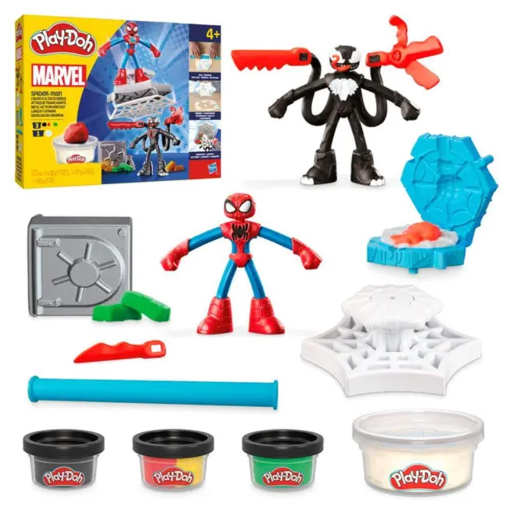 Play-Doh Marvel Spider-Man set con 2 figuras F9827: Set de masa moldeable - Edad 3+
