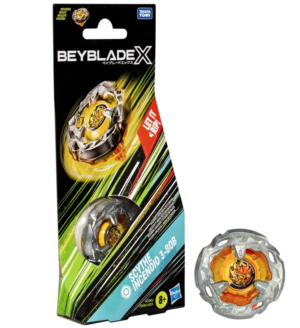 Beyblade X Scythe Incendio 3-80B F9590: Trompo de destreza - Edad 8+