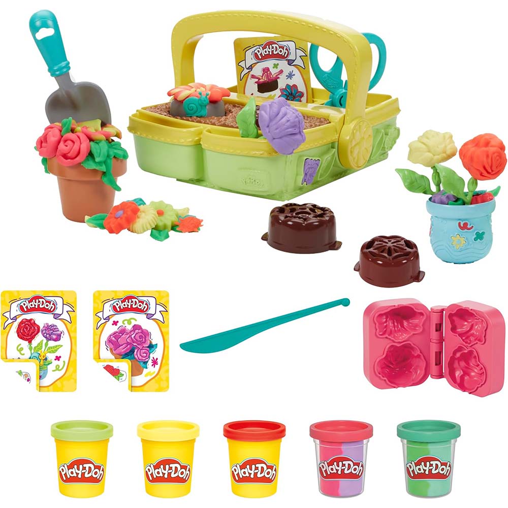 Play Doh Blooming Flowers Mi Jardín G0492: Set de masa moldeable