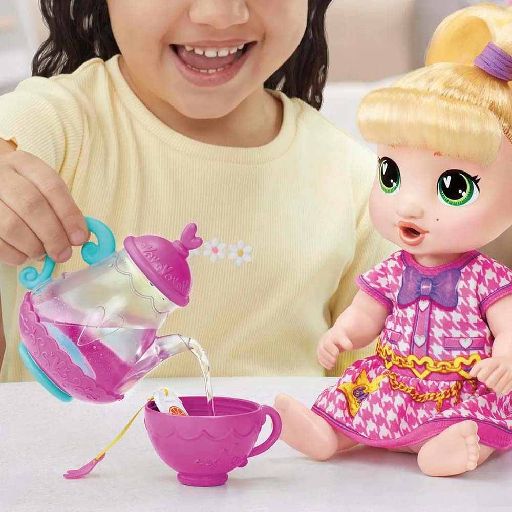 Baby Alive Muñeca Bubbly Tea Party Lala Googoo Con Accesorio G0608, muñecas y muñecos