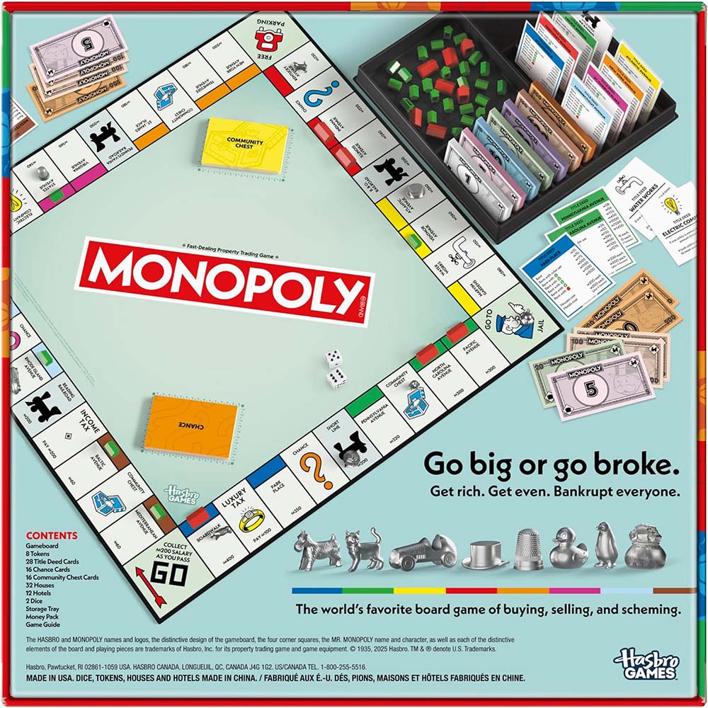 Monopoly Juego de Mesa Clásico G0009, juegos de mesa