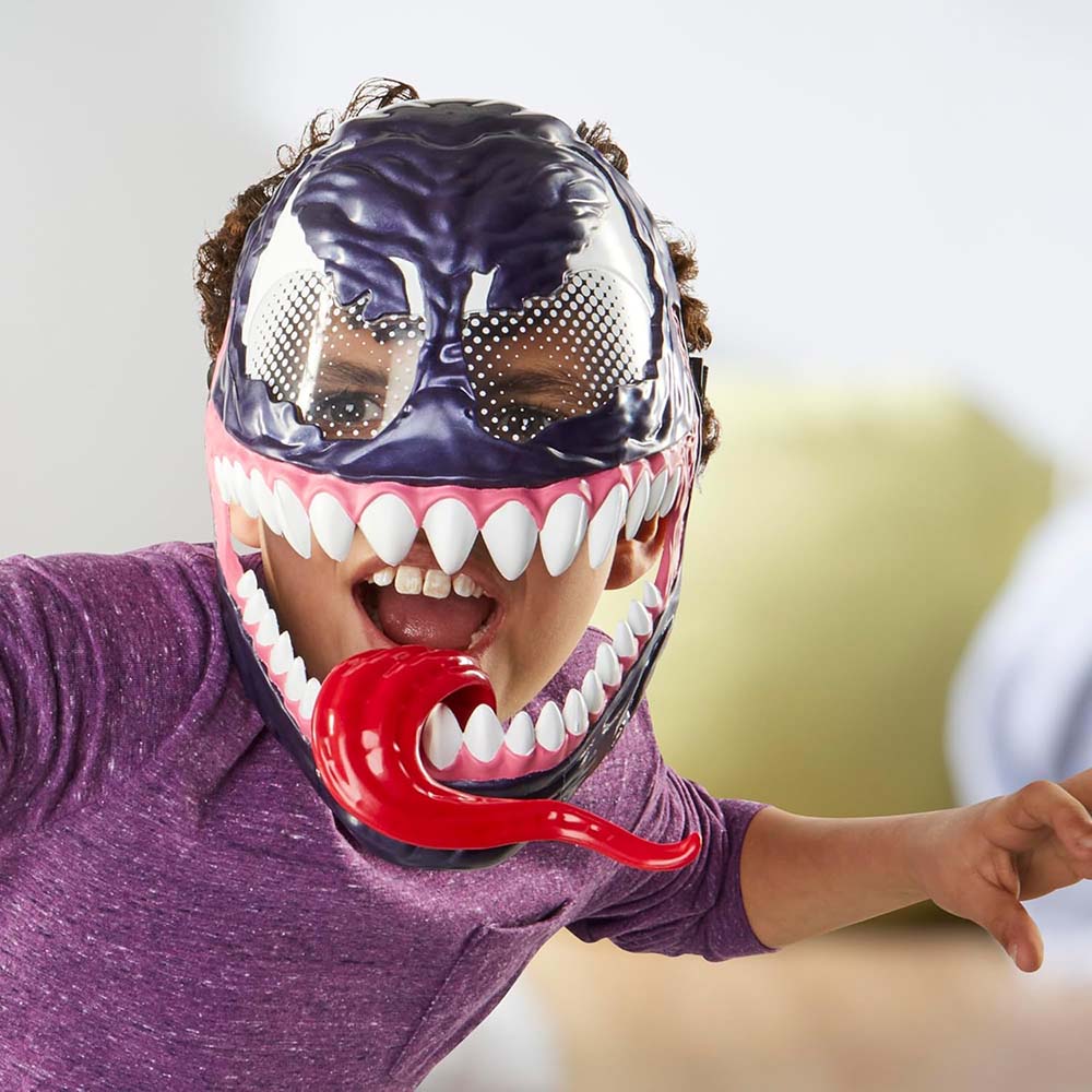 Marvel Spider-Man VenomVersus Máscara de Venom con Lengua Movible G0729, máscaras de juego de rol