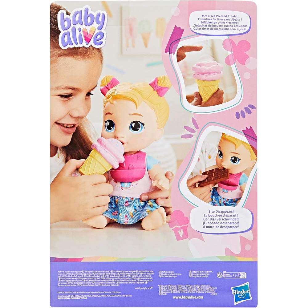 BABY ALIVE Muñeca Dulces golosinas Harper Hugs G1449 – Juguetibici