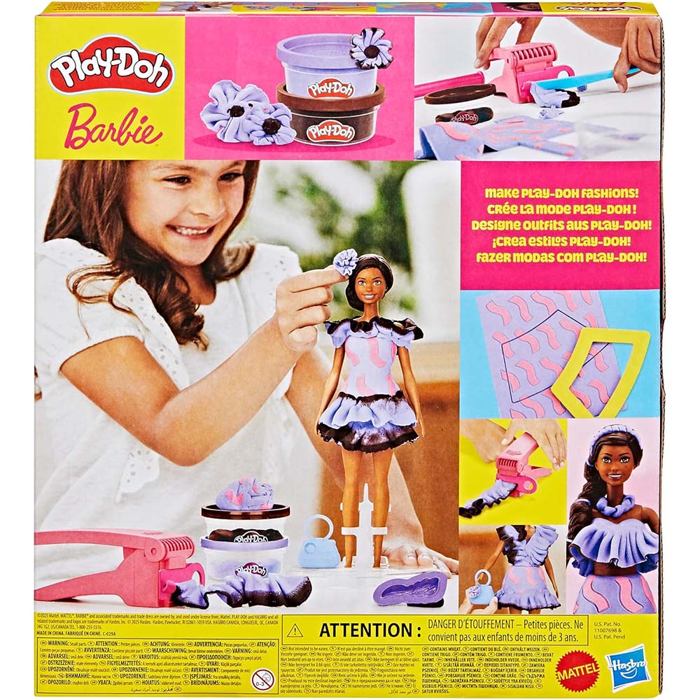 Play-Doh Barbie Volantes de Modista G1354, masas y moldeo