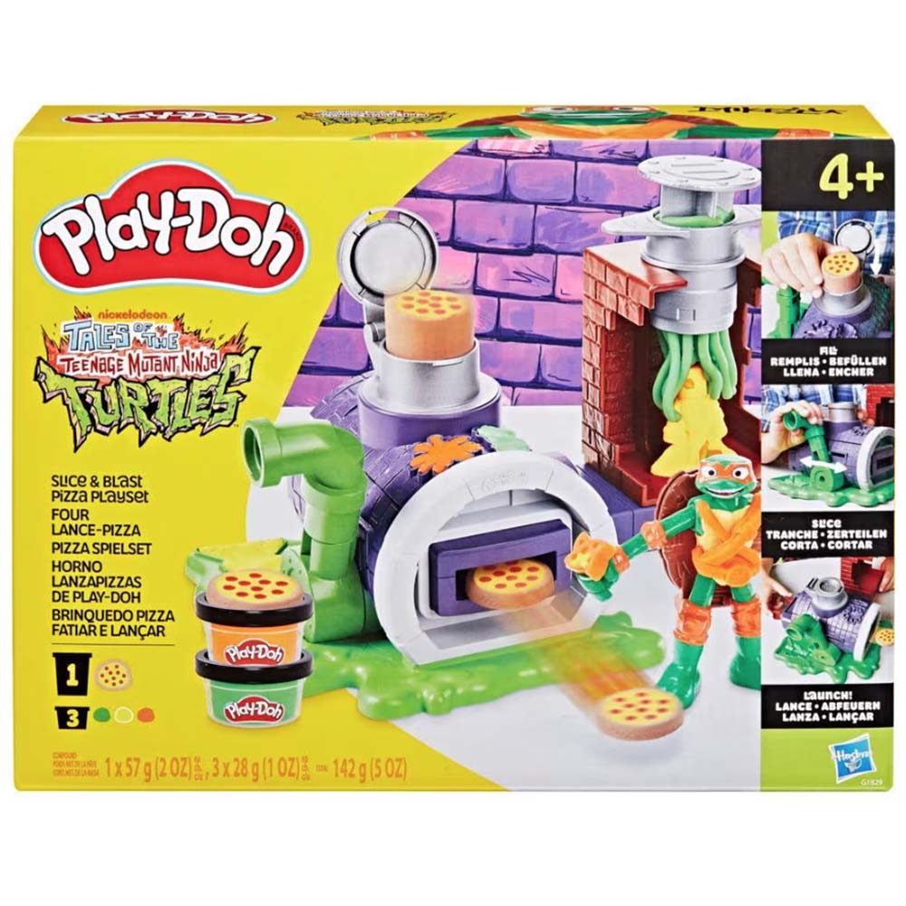 Play-Doh Tortugas Ninja Mutantes Adolescentes Juego de Pizza G1829, masas y moldeo