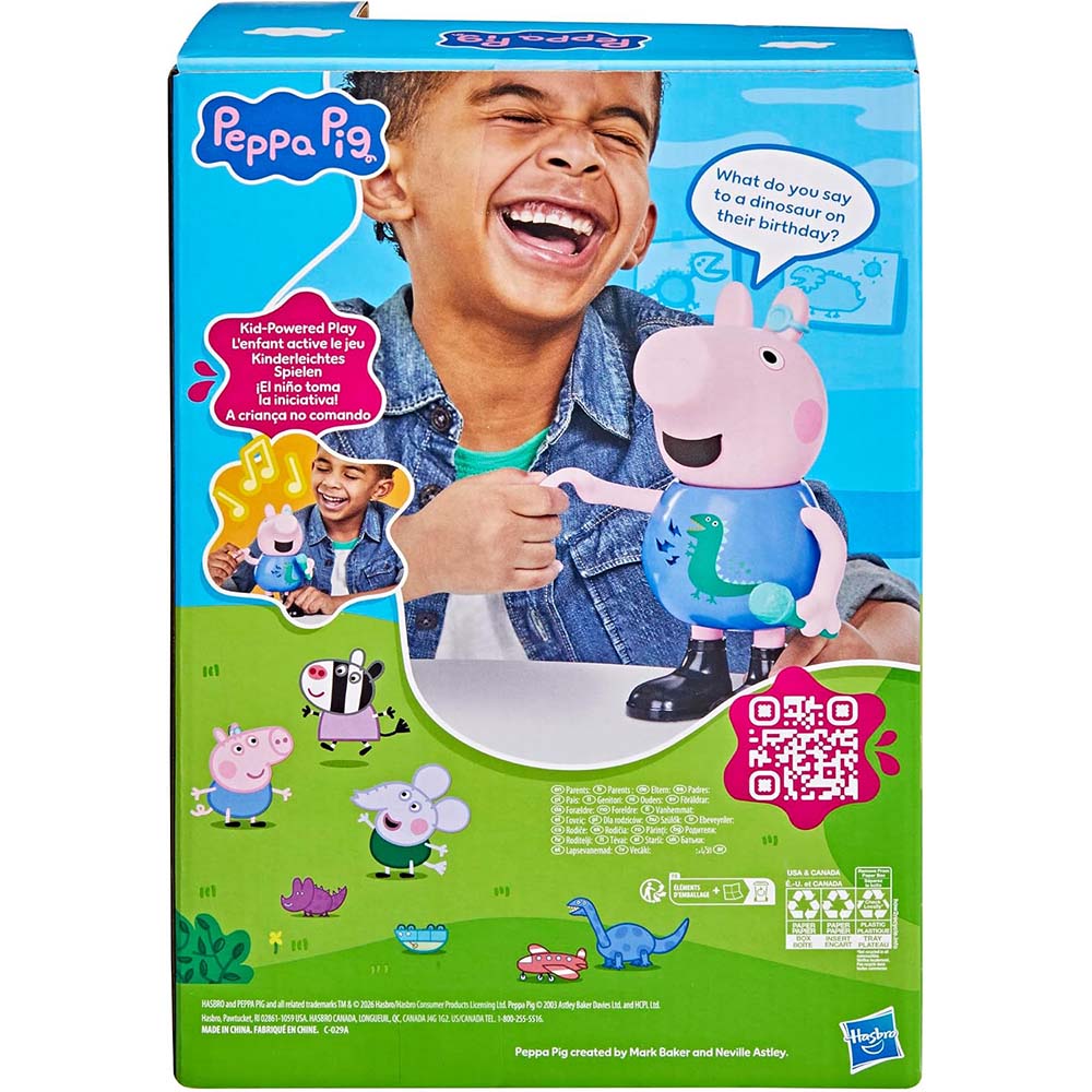Peppa Pig George – Figura Interactiva que Habla, Canta y Cuenta Chistes, figuras de acción y colección
