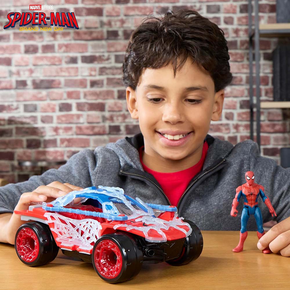 Marvel Studios Spider-Man Brand New Day ActionVerse – Stretch & Blast Buggy, figuras de acción
