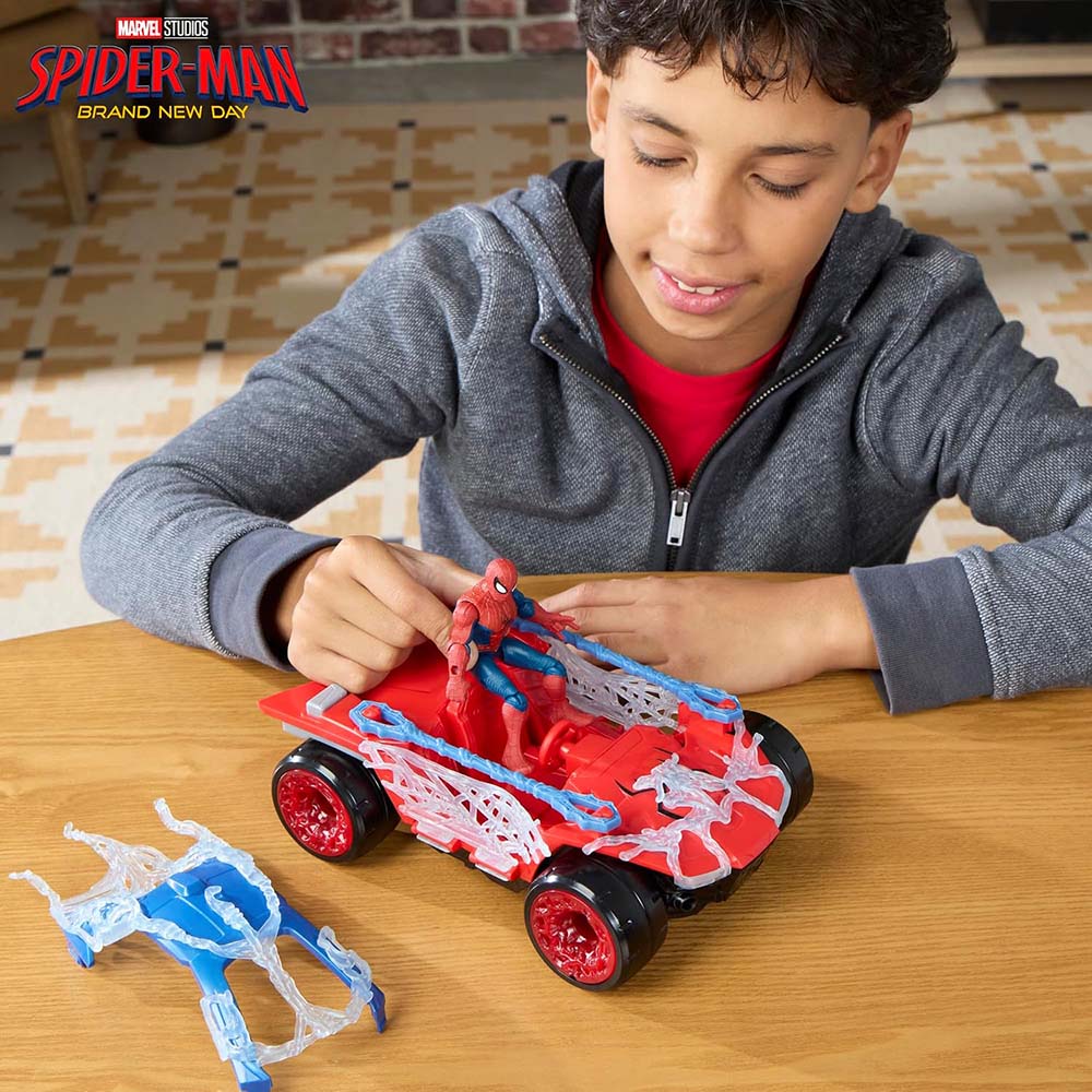 Marvel Studios Spider-Man Brand New Day ActionVerse – Stretch & Blast Buggy, figuras de acción