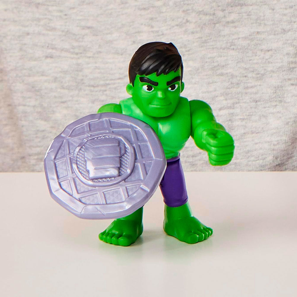 Marvel Spidey and His Amazing Friends Hulk: Figura de Acción de 7.5 cm con Accesorio - Edad 3+