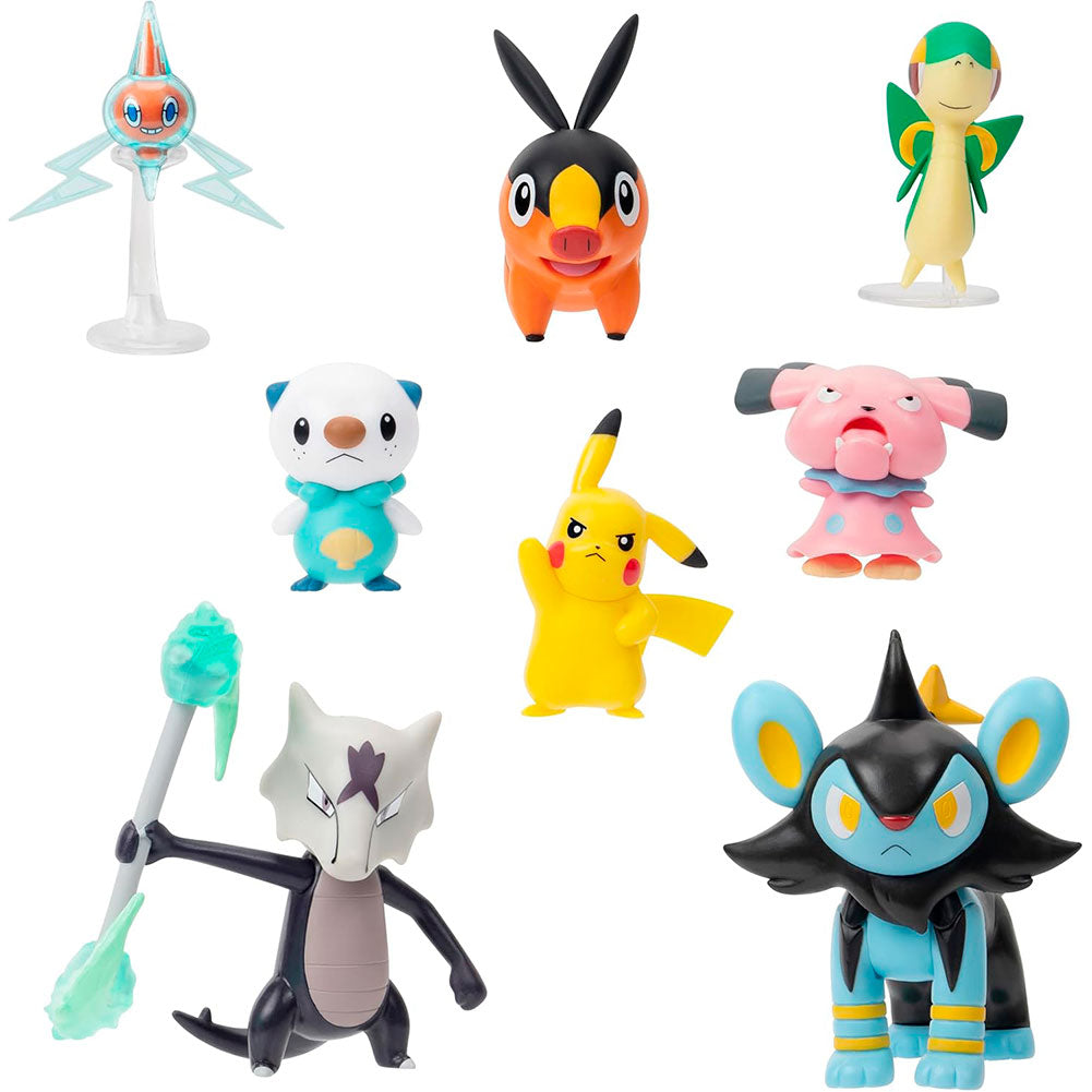 Pokémon Battle Figure Jazwares: Paquete de 8 Figuras de Batalla - Edad 4+