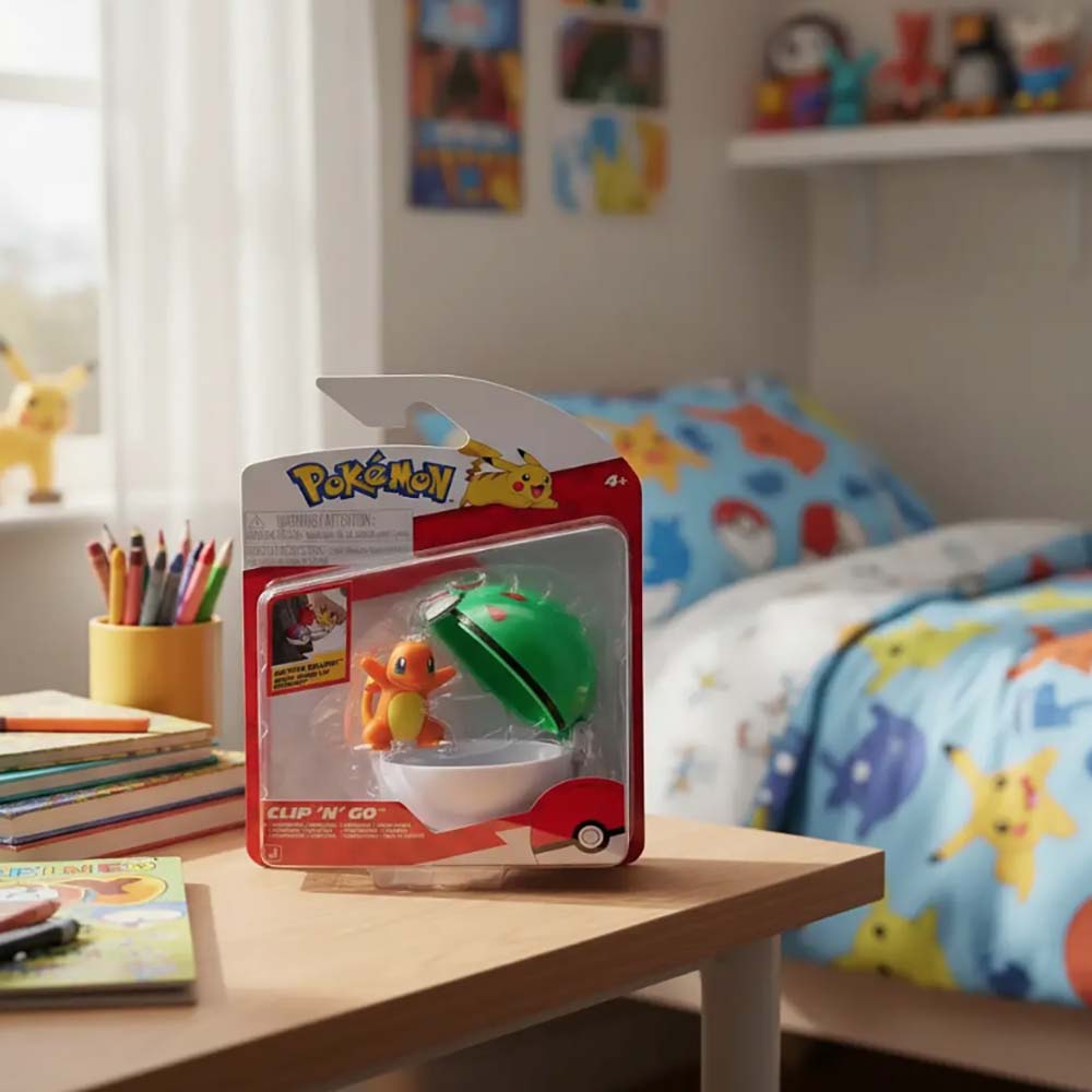 Pokémon Clip 'N' Go - Charmander & Friend Ball PKW3505, figuras de acción