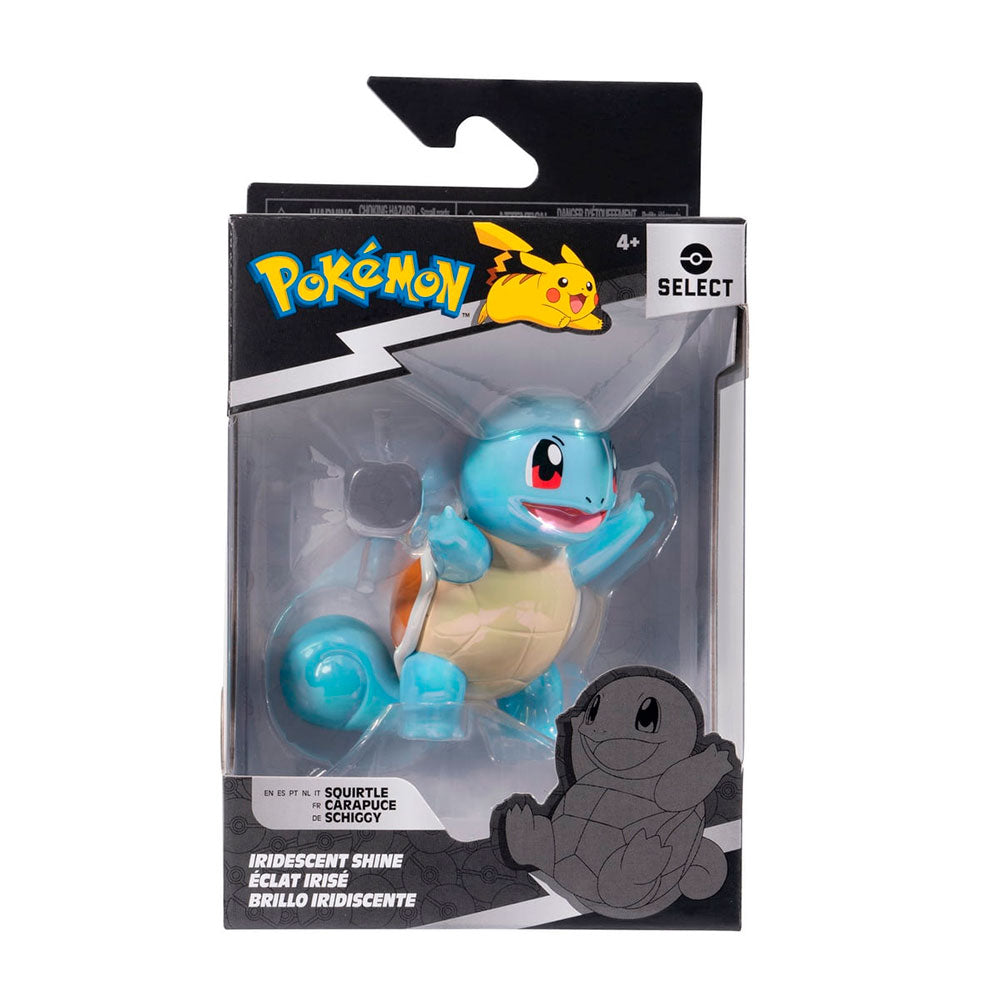 Pokémon Select Iridescent Shine Jazwares: Squirtle Figura Coleccionable Surtida de 7.6 cm - Edad 4+