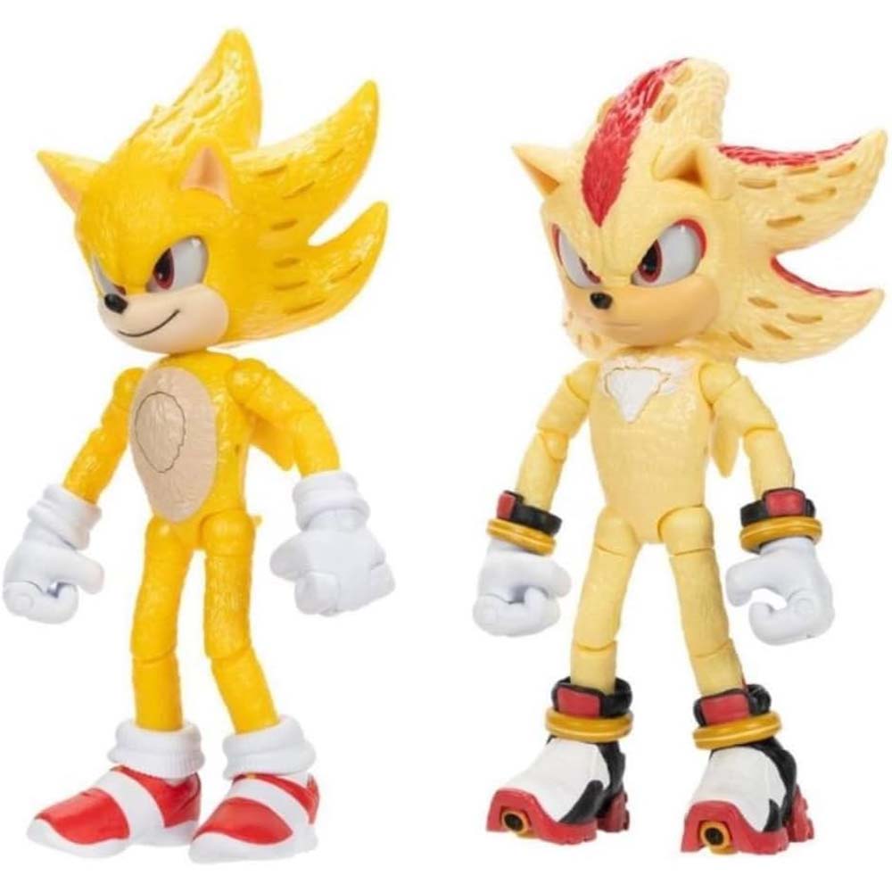 Sonic 3 Figura 2 Pack 5 Pulg Super Sonic Y Super Shadow, figuras de acción