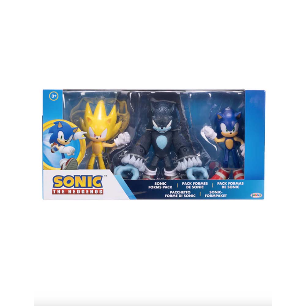 Sonic 3 Pack Figura 4 Pulg, figuras de acción