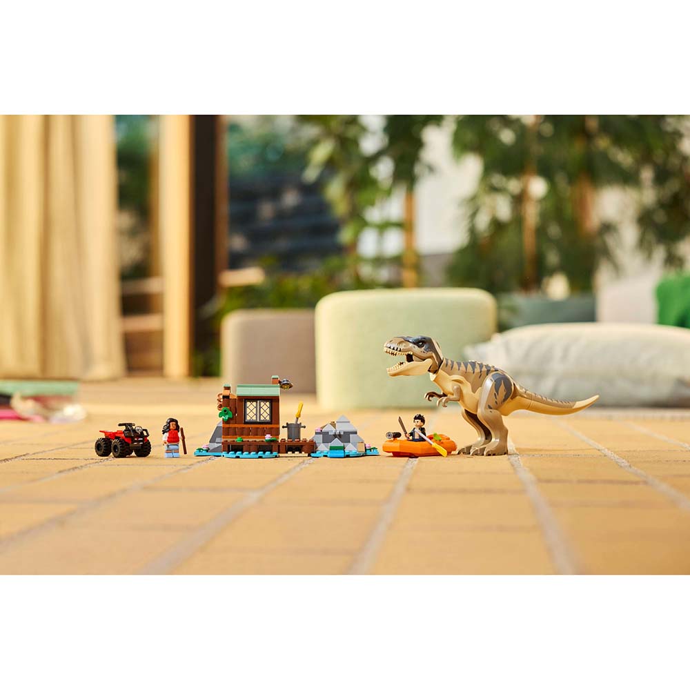 LEGO Jurassic World Huida por el Río y T Rex a la Caza 76975, sets de construcción