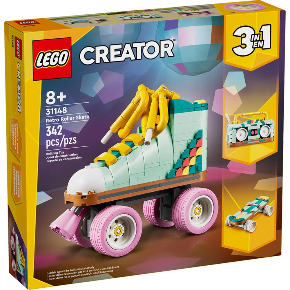 LEGO Creator 2 en 1 Patín Retro 31148: Set de construcción de 342 piezas - Edad 8+