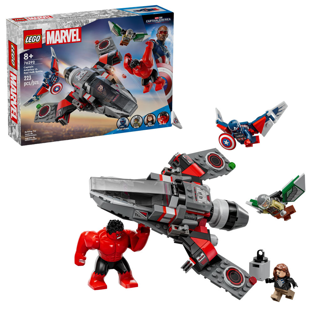 LEGO Batalla entre el Capitán América y Hulk Rojo 76292: Set de construcción de 223 piezas - Edad 8+