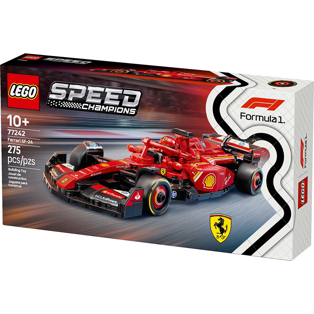LEGO Coche de Carreras Ferrari SF-24 F1 77242: Set de construcción de 275 piezas - Edad 10+
